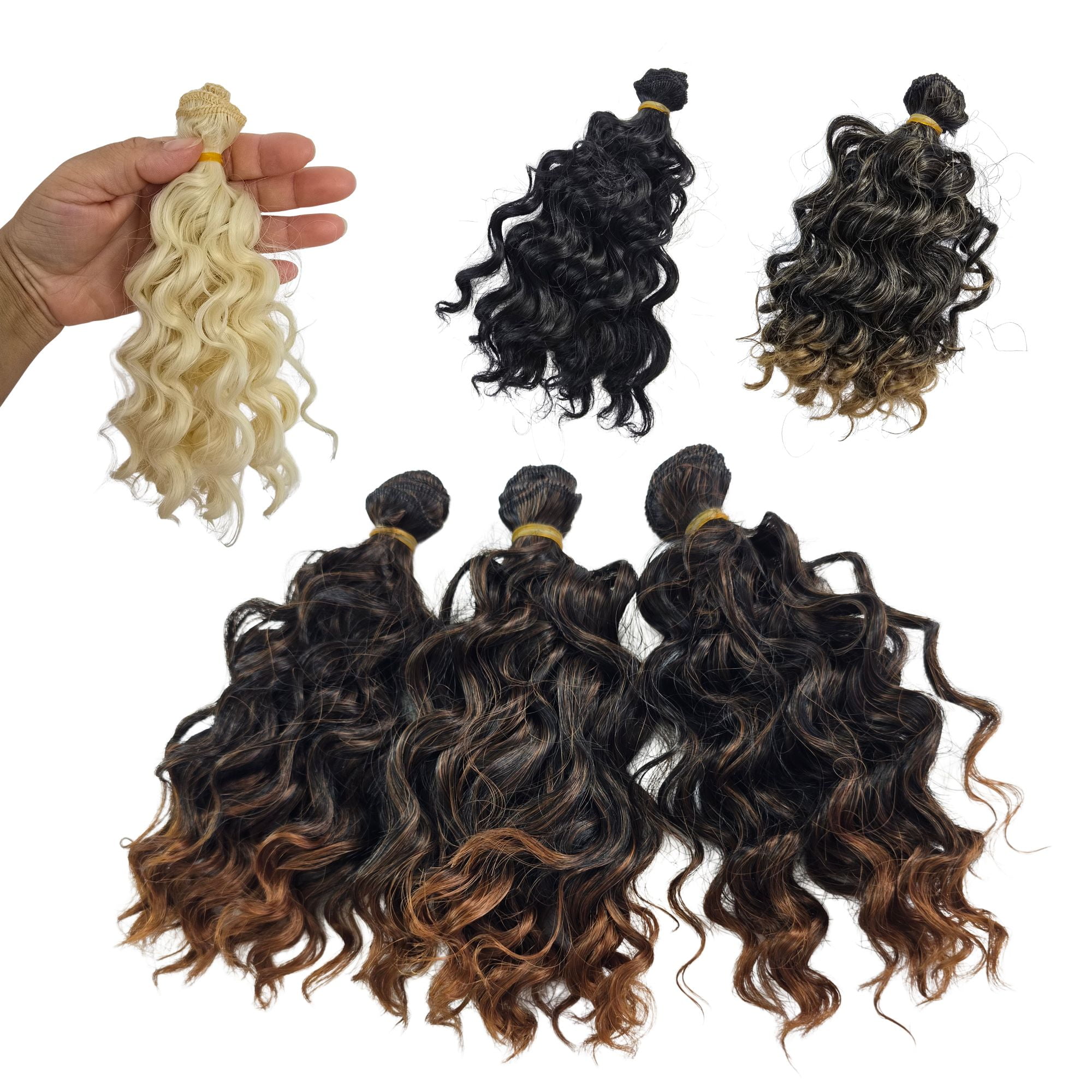 Cabelo ondulado 3 unidades
