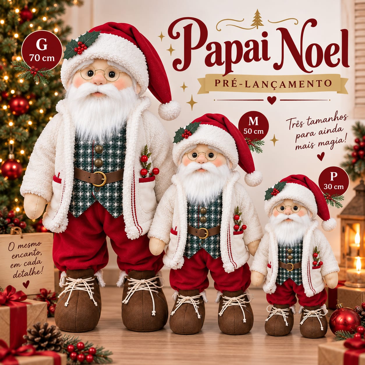 Pré-Lançamento papai noel 3 tamanhos/ Liberação 30 Setembro
