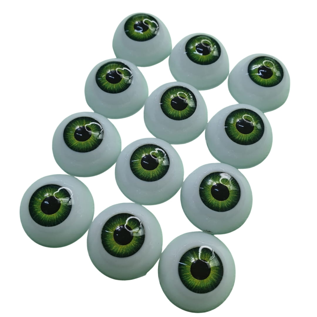 6 PARES Olhos verdes acrílico modelo 2