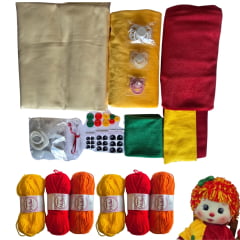 Kit de materiais para 3 Bonecas Emília Baby ( Moldes e curso não incluso)