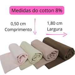 Cotton 8% (MEIO METRO) selecionar cor 